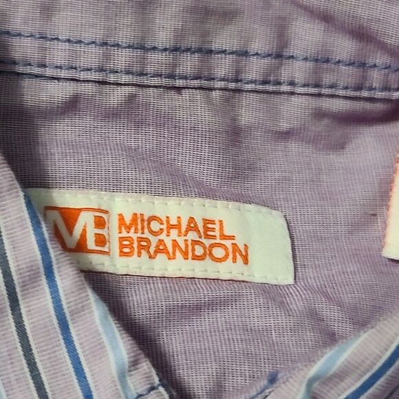 Michael Brandon Mens Button Down Multicolor Size Small Cotton Blend Long Sleeve - Picture 7 of 12